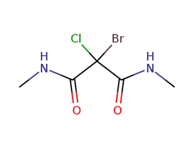 bromo-chloro-malonic acid bis-methylamide