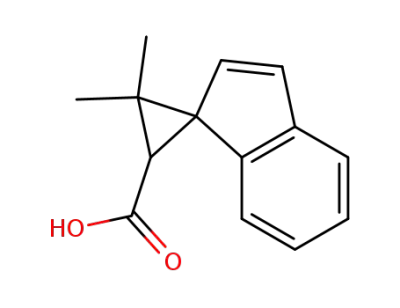 3,3-dimethylspiro(cyclopropane-1,1'-[1H]indene)-2-carboxylic acid
